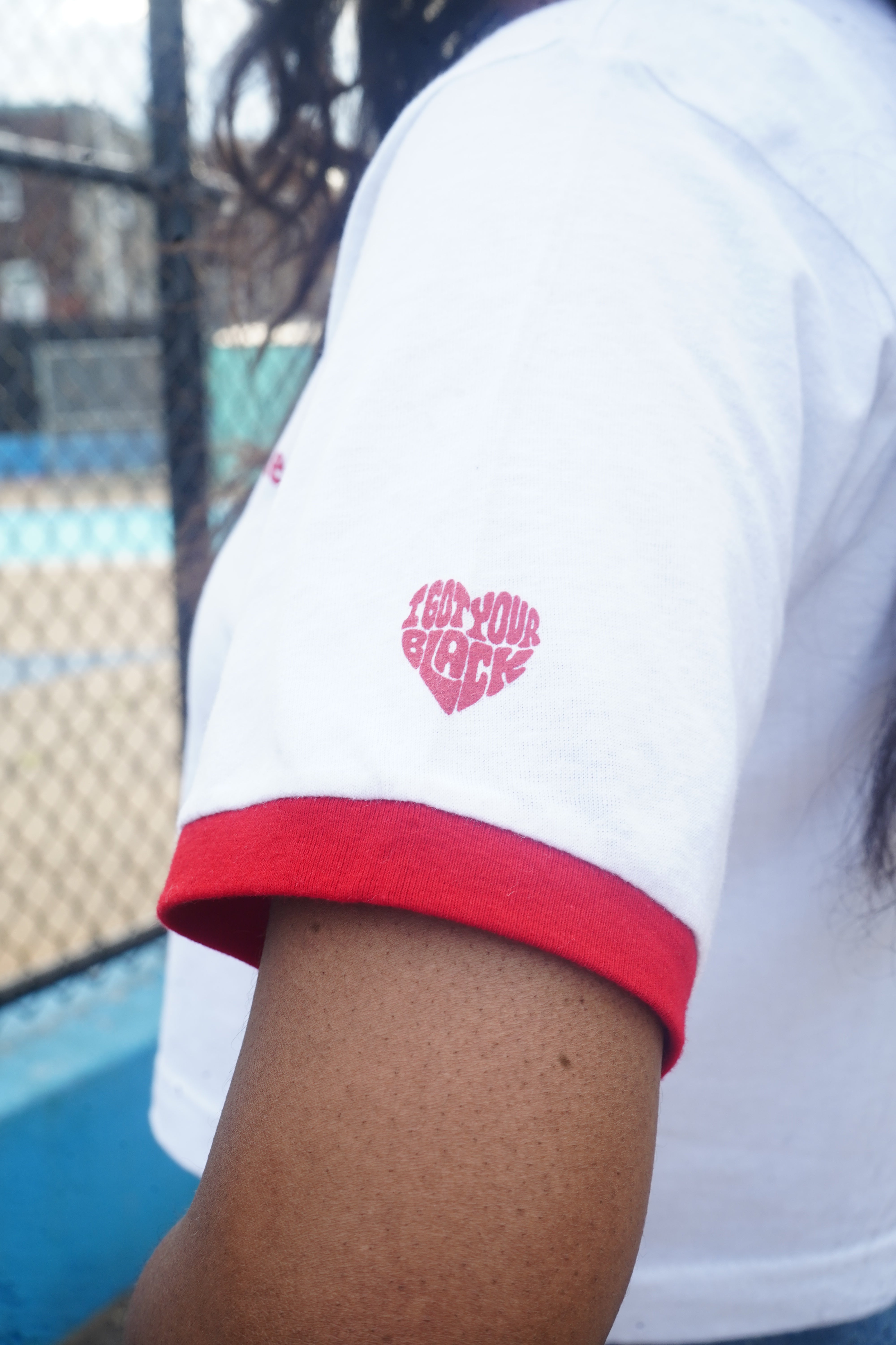 "The Mirror Doesn't Smile Before You Do" Ringer Tee (Cropped)