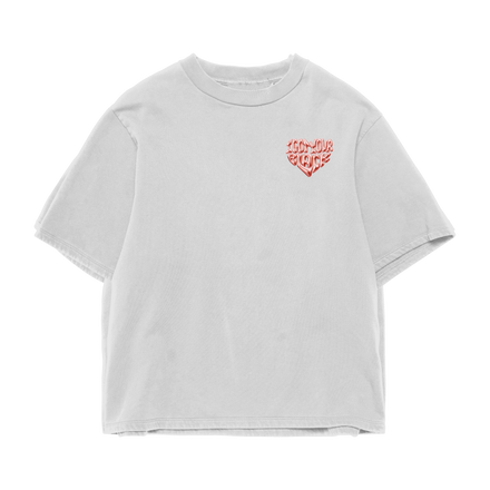 "One Love" Puffer Tee (Soft Pink)