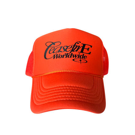 Ceasefire World Wide Trucker Hat (Hazard Orange)